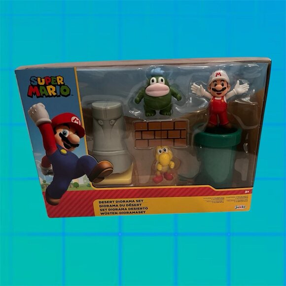 Super Mario Jakks Pacific Desert Diorama Set New Sealed - Picture 1 of 3